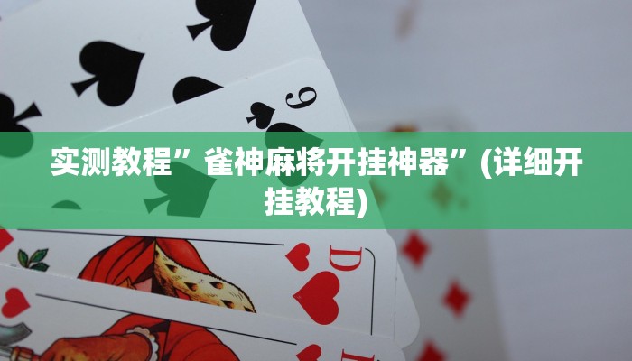辅助神器“牵手跑得快开挂神器”详细开挂教程