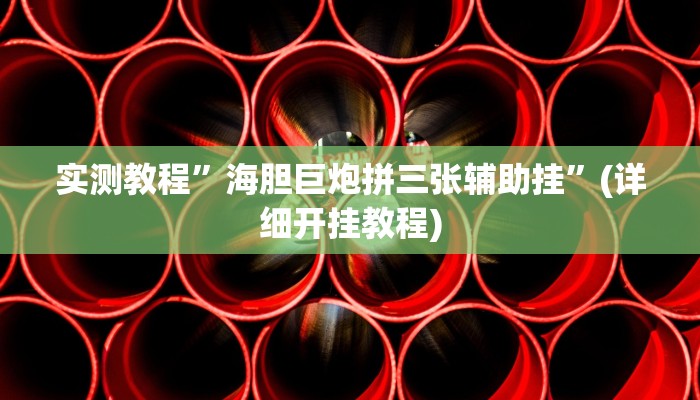 实测教程”海胆巨炮拼三张辅助挂”(详细开挂教程)