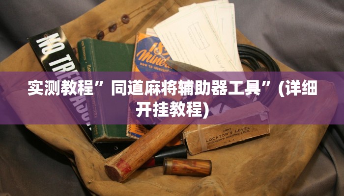 实测教程”同道麻将辅助器工具”(详细开挂教程)