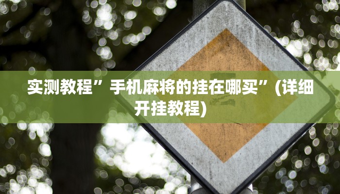实测教程”趣玩贵州麻将开挂神器软件下载”(详细开挂教程)