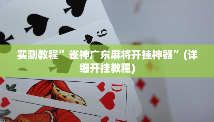 实测教程”雀神广东麻将开挂神器”(详细开挂教程)