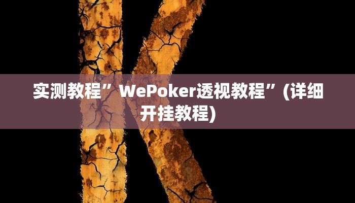 推荐一款“德扑之星破解透视”原来真可以开挂