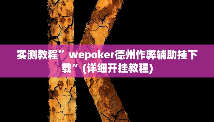 实测教程”新人皇辅助开挂”(详细开挂教程)