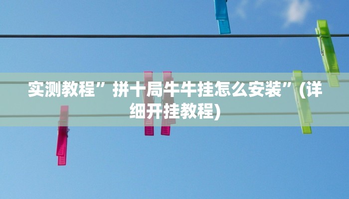 实测教程”松鼠大厅拼十挂怎么安装”(详细开挂教程)