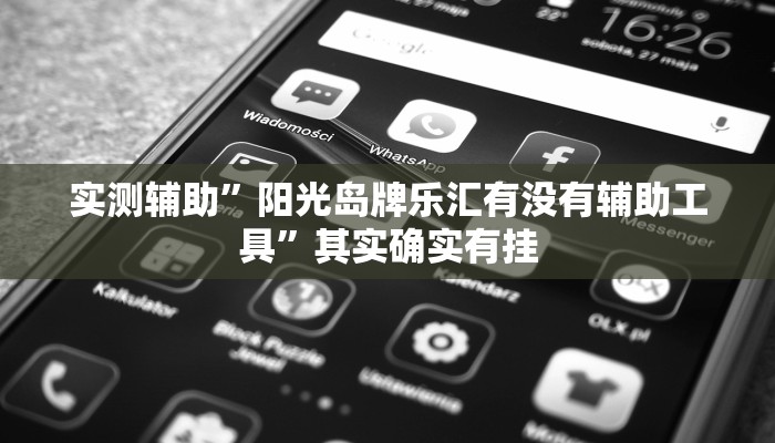 实测辅助”阳光岛牌乐汇有没有辅助工具”其实确实有挂
