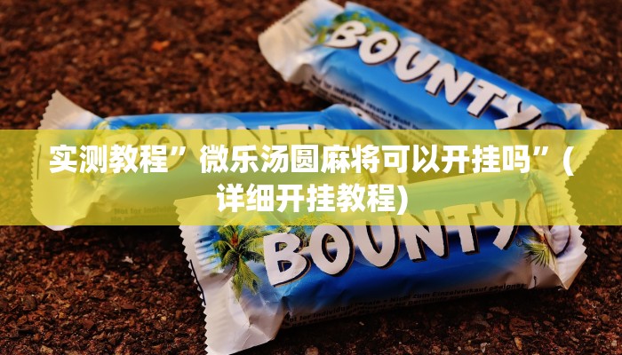 实测教程”微乐汤圆麻将可以开挂吗”(详细开挂教程)