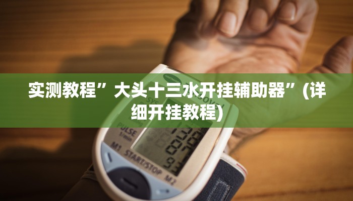 实测教程”大头十三水开挂辅助器”(详细开挂教程)