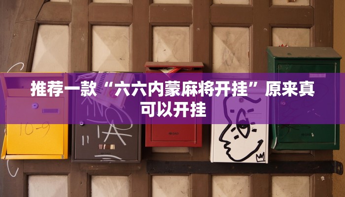 推荐一款“六六内蒙麻将开挂”原来真可以开挂