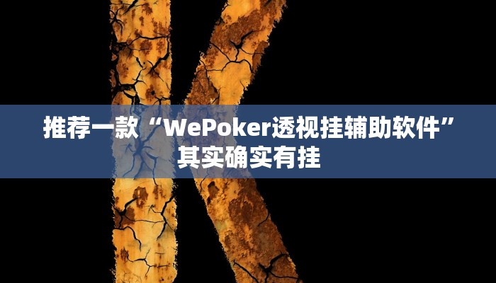 推荐一款“WePoker透视挂辅助软件”其实确实有挂