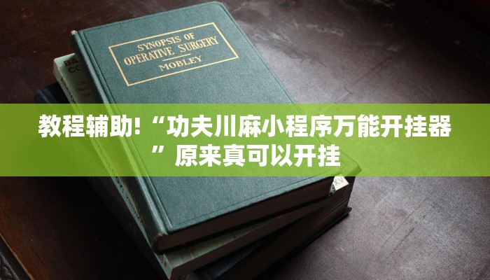 教程辅助!“功夫川麻小程序万能开挂器”原来真可以开挂