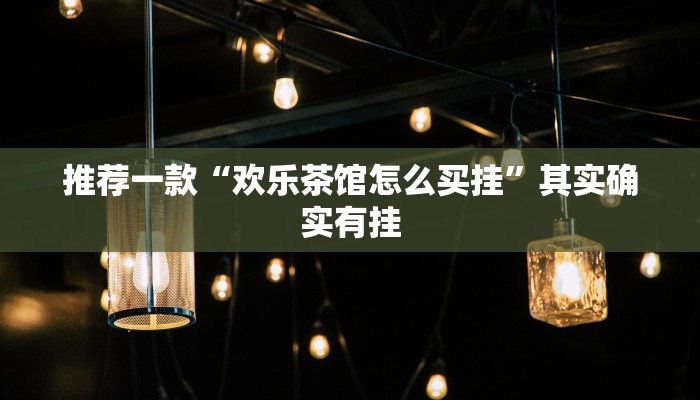 推荐一款“欢乐茶馆怎么买挂”其实确实有挂