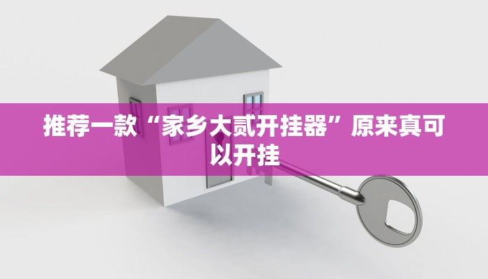 推荐一款“家乡大贰开挂器”原来真可以开挂
