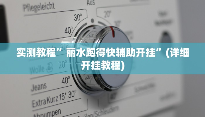 实测教程”丽水跑得快辅助开挂”(详细开挂教程)