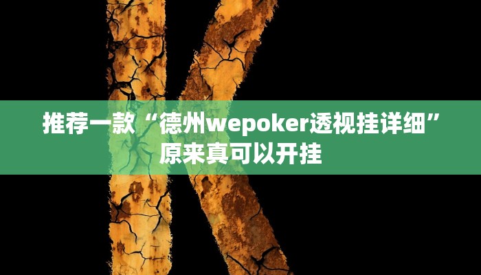推荐一款“德州wepoker透视挂详细”原来真可以开挂