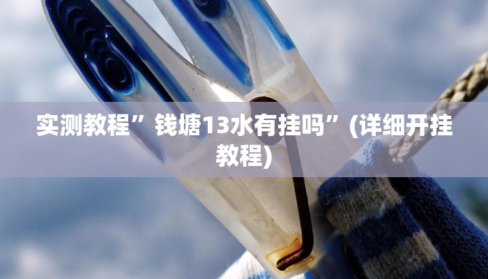 实测教程”钱塘13水有挂吗”(详细开挂教程)