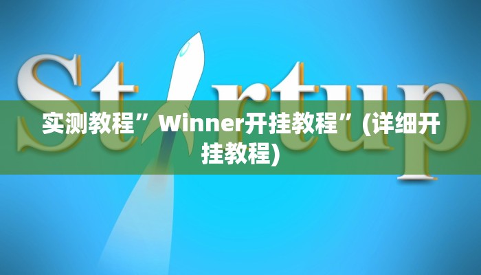 实测教程”Winner开挂教程”(详细开挂教程)
