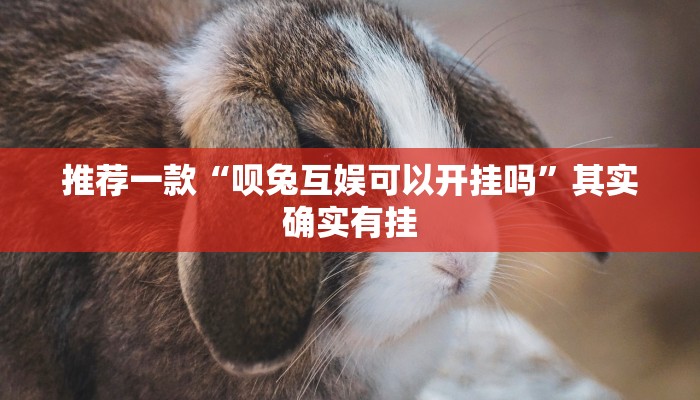 推荐一款“呗兔互娱可以开挂吗”其实确实有挂