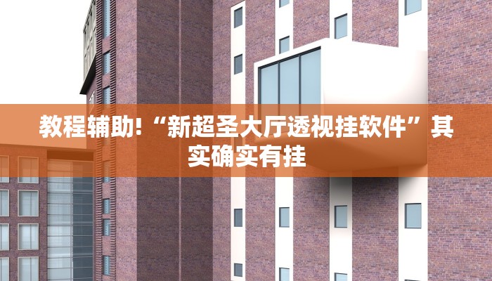 教程辅助!“新超圣大厅透视挂软件”其实确实有挂