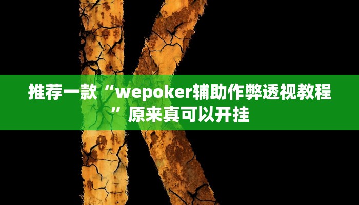 推荐一款“wepoker辅助作弊透视教程”原来真可以开挂