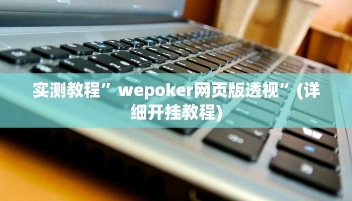 实测教程”wepoker网页版透视”(详细开挂教程)